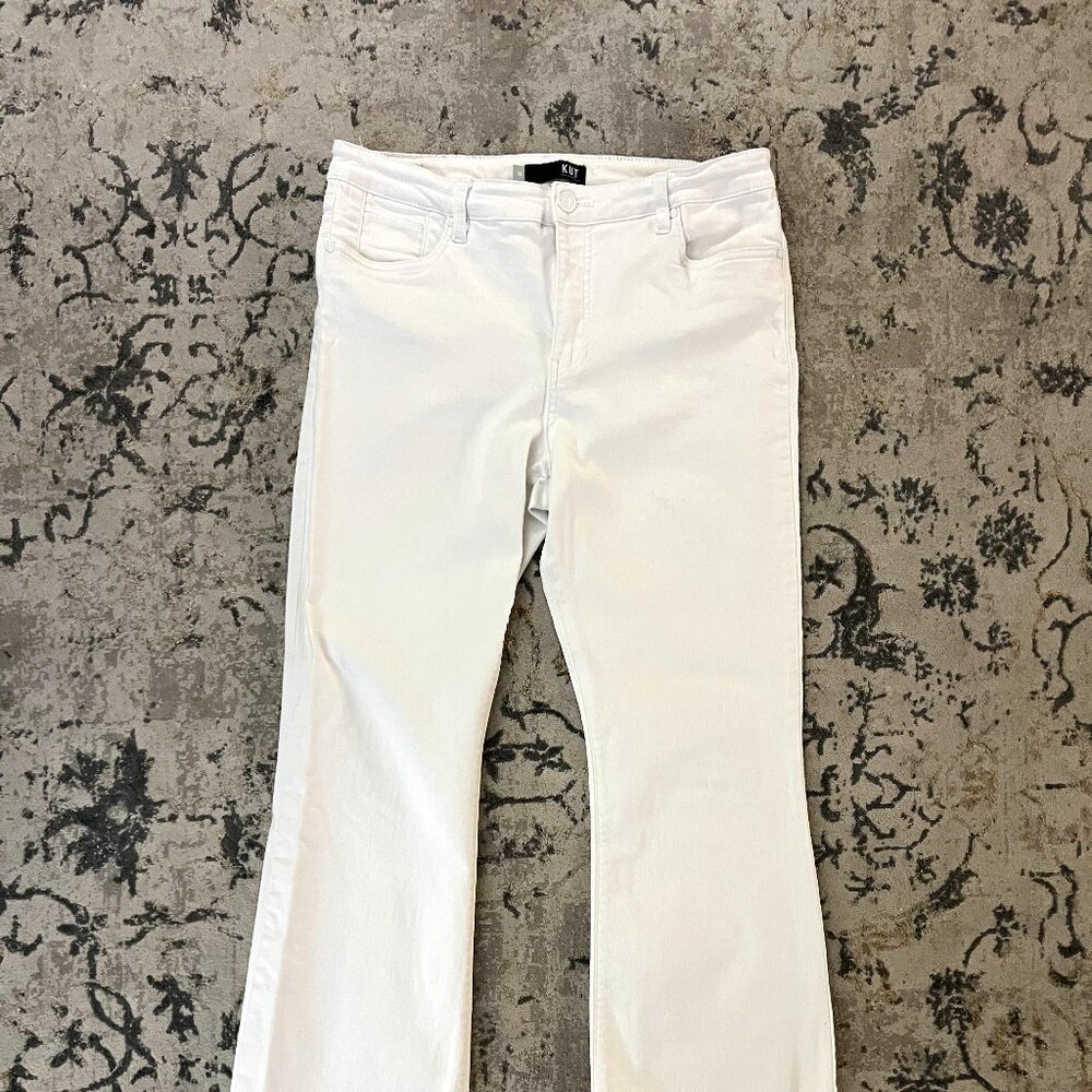 KUT, Stella Flare White Jean, Size 12